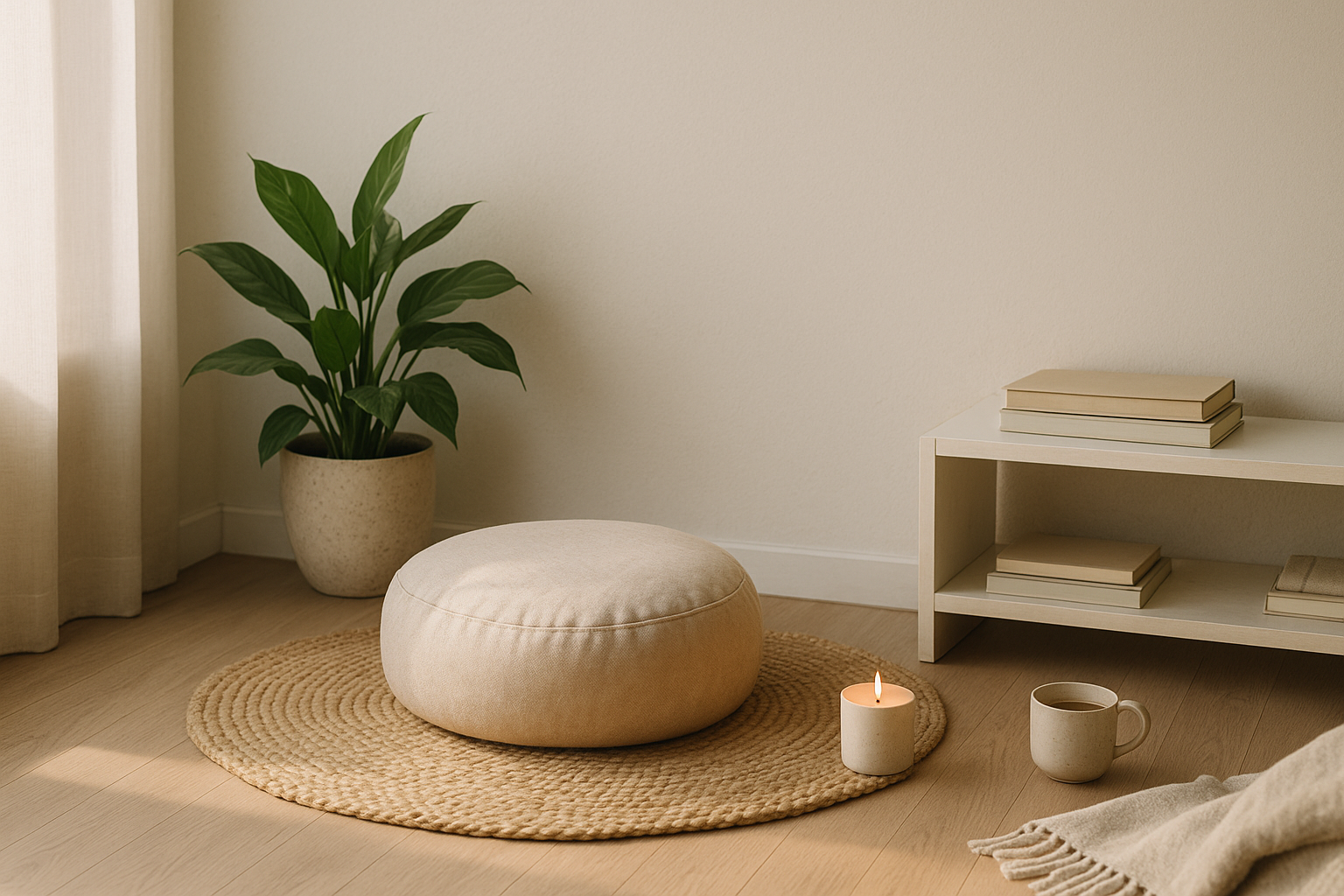 Coin méditation épuré, propice à la détente mentale