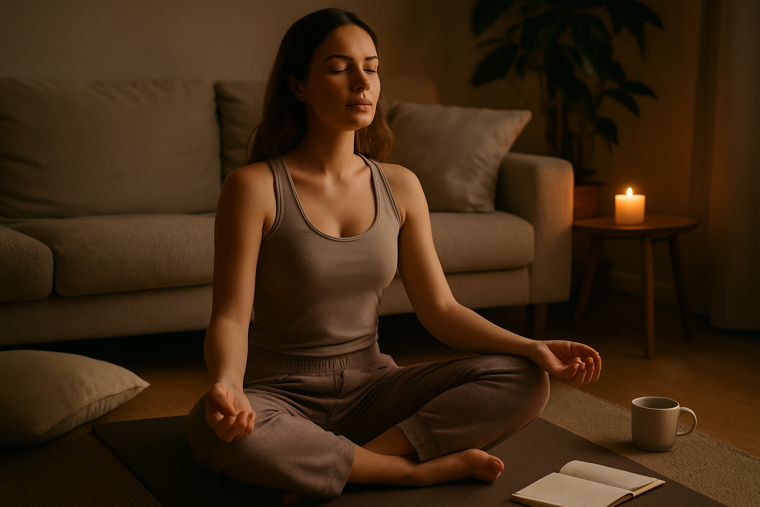 Moment de recentrage après une séance douce