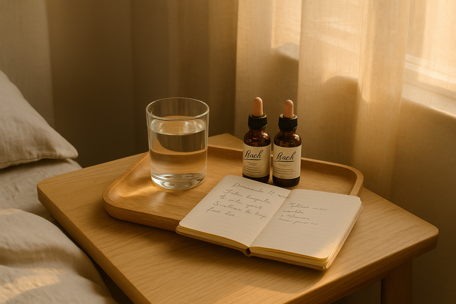 Routine matinale avec élixirs floraux et carnet de ressentis